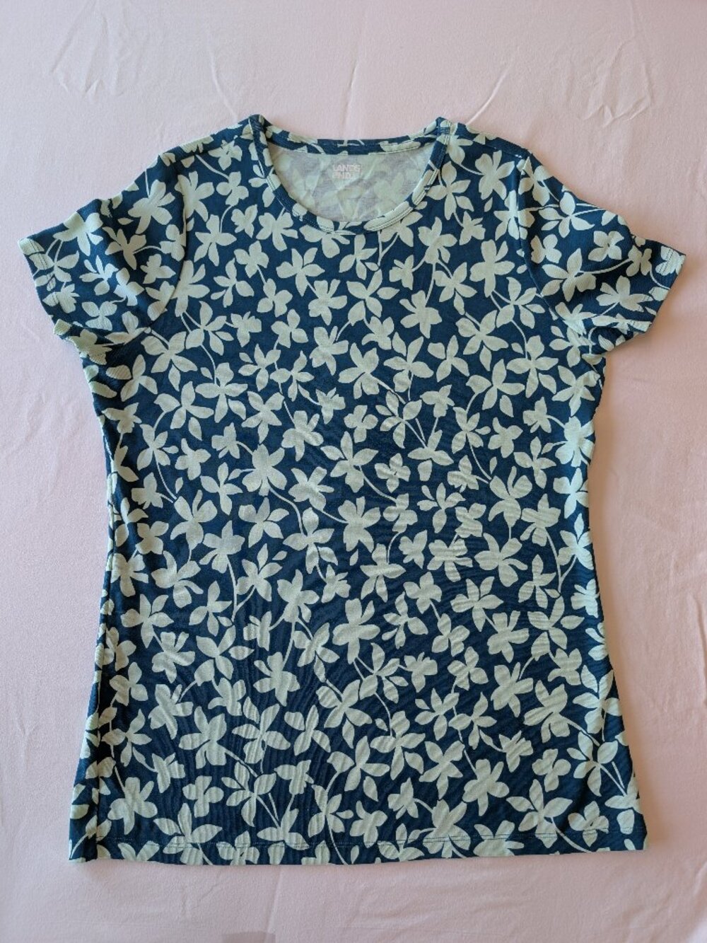 Lands End Teal Summer Shirt - Large TALL!!
